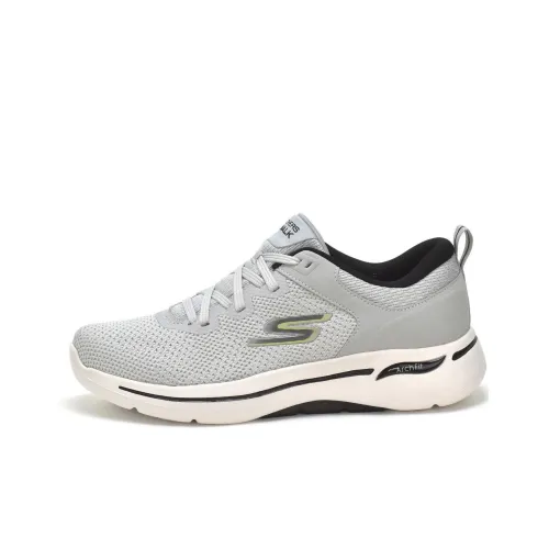 Skechers Go Walk Arch Fit Повседневный Низкий Топ Серый Белый Мужской