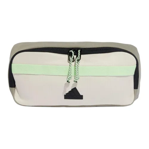 Adidas Переработанный материал Бананка Обычный Унисекс Алюминий Галька Серебряный Полу-зеленый Искра Черный