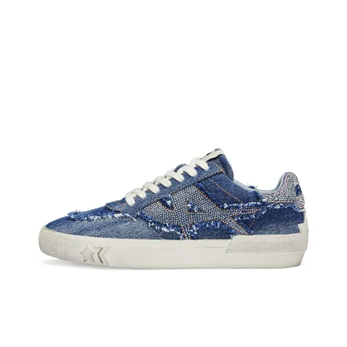 Пепельные скейтбордические кроссовки Low Top, синие, женские