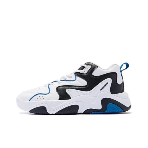 QIAODAN Slip-resistant Abrasion-resistant MID Топ Повседневная обувь Мужская Белый Черный