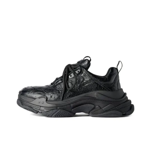Balenciaga Triple S Low Топ Повседневная обувь Мужская Черная