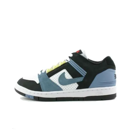 Nike Air FORCE 2 Амортизация Износостойкие Низкие Кроссовки для Скейтбординга Унисекс Черный Белый Синий