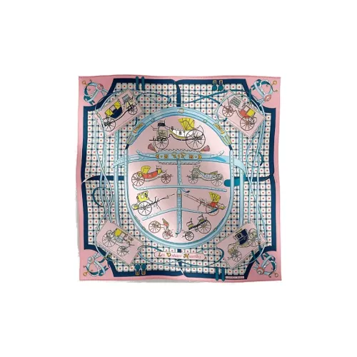 HERMES Шелковые шарфы Женские Розовый