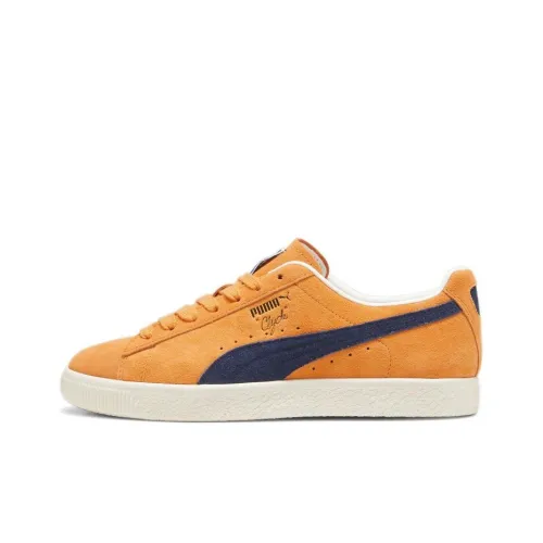 PUMA Clyde OG Low Топ Скейтборд Кроссовки Унисекс Оранжевый Синий