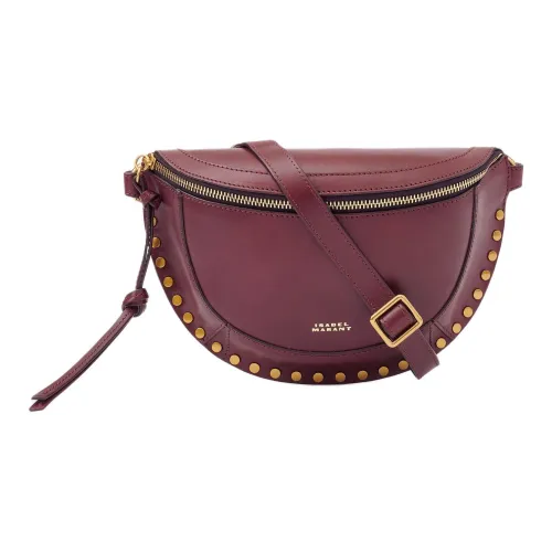 ISABEL MARANT Телячья кожа Седло Сумка Одно плечо Через плечо Бананка Женские Бургунди