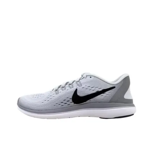 Nike Flex 2017 RN Амортизация Износостойкий Низкий Топ Беговые кроссовки Женские Серый
