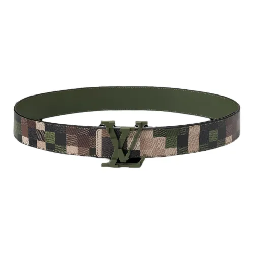 LOUIS VUITTON Кожаные ремни Мужской Зеленый Ширина 4CM