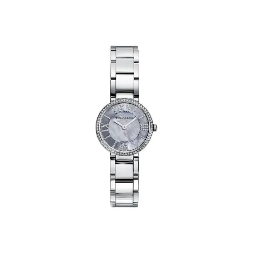 TIFFANY CO. Atlas® Women's Watch Кварцевый механизм ремешок из нержавеющей стали 24 мм серый циферблат