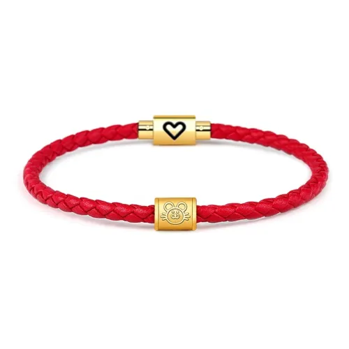 SUSOOK Браслеты из коровьей кожи Унисекс Красный Черный Золото