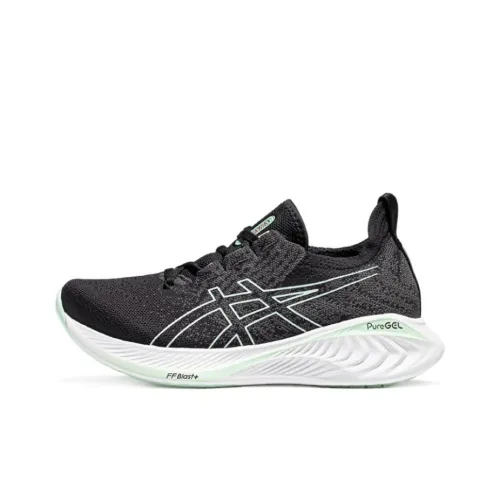 ASICS Gel CUMULUS 25 MK Амортизация Низкий Топ Беговые кроссовки Женские Черный Белый