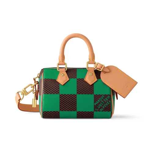 LOUIS VUITTON Speedy Кожа Подушка Сумка Сумка Сумка через плечо Сумка через плечо Экстра мини Женская Зеленая