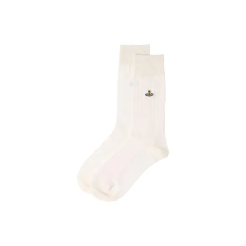 Vivienne Westwood Белые Женские Носки MID до икры