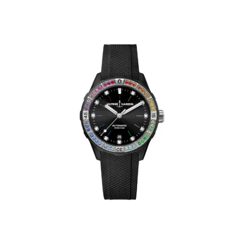 ULYSSE NARDIN Автоматический Механический Movement Женские Часы из коллекции Diving, 39 мм, черный