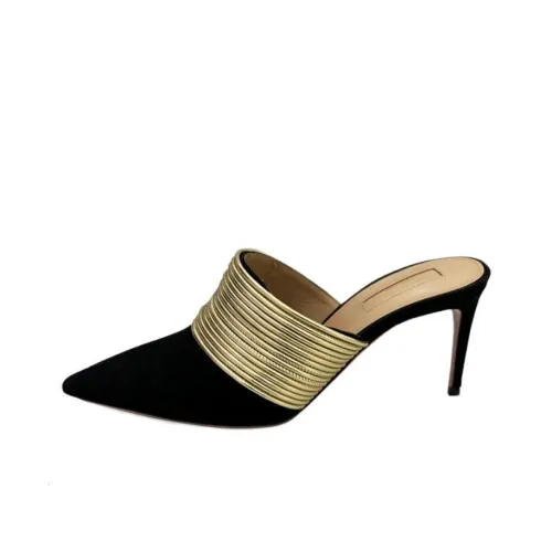 AQUAZZURA Домашние тапочки 8 см Женские Черный