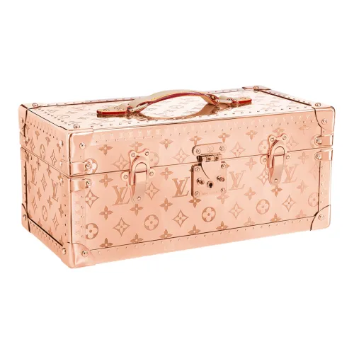 LOUIS VUITTON Coffret Accessoires Кожа Чемодан Хранение Коробка Женские Золотой