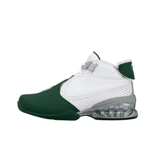 Nike Air Zoom Vick 2 Амортизация Износостойкий MID Топ Винтажные баскетбольные кроссовки Мужской Зеленый белый