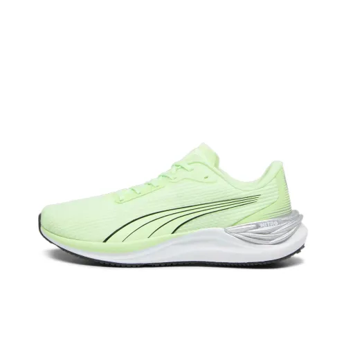 PUMA Electrify Nitro 3 Устойчивые к истиранию Дышащие Низкие Беговые кроссовки Унисекс Зеленые