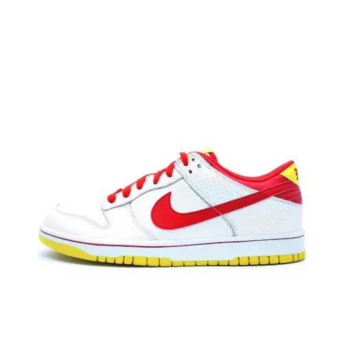 Nike Dunk Амортизация Износостойкие Низкие Кроссовки для Скейтбординга Унисекс Белый Красный