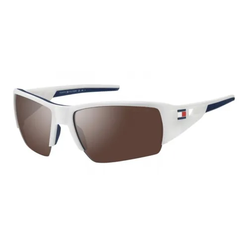 Tommy Hilfiger Ацетатные солнцезащитные очки с нерегулярной формой · Мужской белый