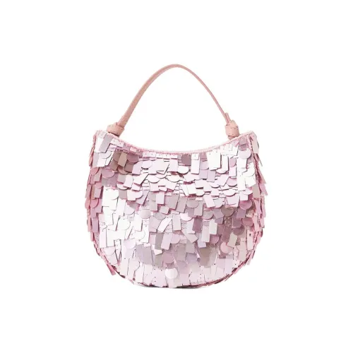 Staud Акриловая сумка-полумесяц сумка через плечо мини женская цвет вишневый цветок розовый