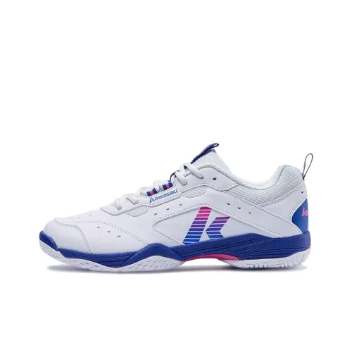 Kawasaki Ball Mania Series Амортизаторы Slip-resistant Низкие Кроссовки для Бадминтона Унисекс Белый Синий