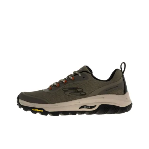 Skechers ARCH FIT SKIP TRACER Износостойкий Дышащий Низкий Топ Беговые кроссовки Мужские Коричневый Зеленый