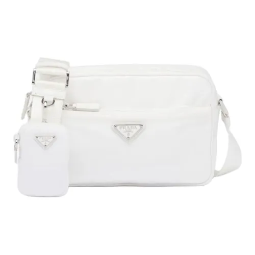 PRADA RE Нейлоновая ткань Сумка через плечо Сумка на плечо Женская белая