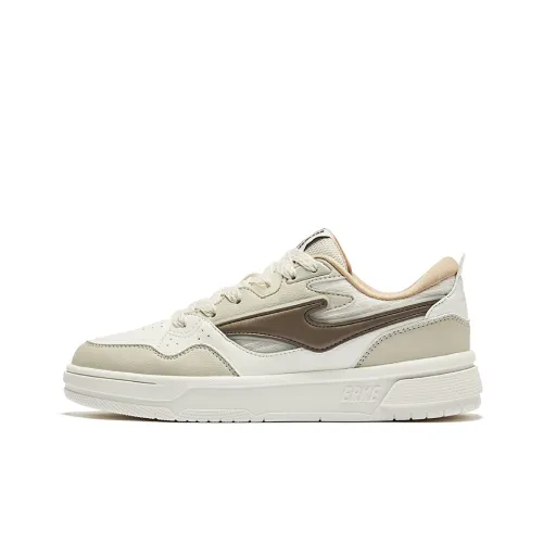 Erke Груша Nashi Устойчивые к истиранию Дышащие Низкие Кроссовки для скейтбординга Женские Микрокристаллический Белый Пемзовый Серый