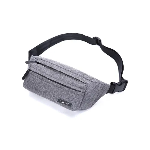 TINYAT Полиэстер Чехол для телефона Сумка через плечо Бананка среднего размера Унисекс Серый Черный