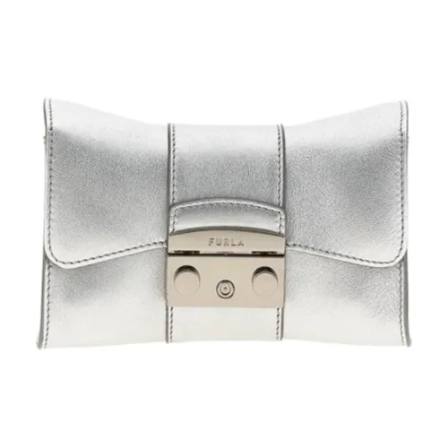 Furla Metropolis Collection Кожа Сумка через плечо Мини Женская Серебряный