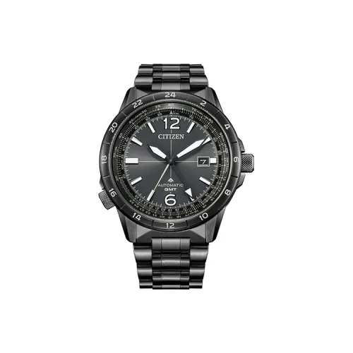 CITIZEN PROMASTER Series Механический механизм часы с ремешком из нержавеющей стали 45 мм черный циферблат мужские часы