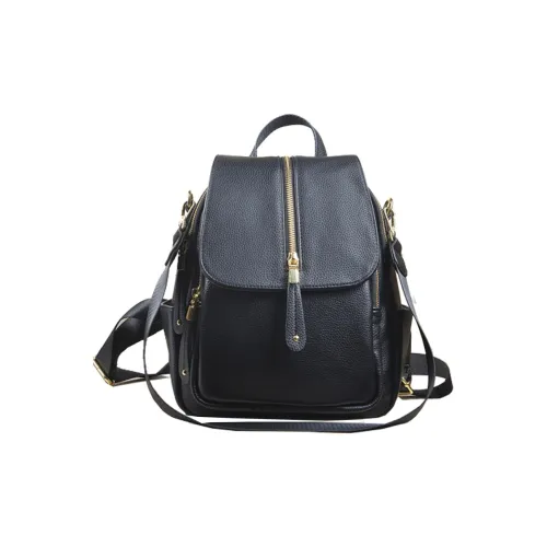 VANDEE Рюкзак из коровьей кожи средний женский черный