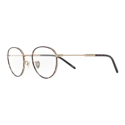 GIORGIO ARMANI Титан Овал Оправы для очков Мужской Коричневый