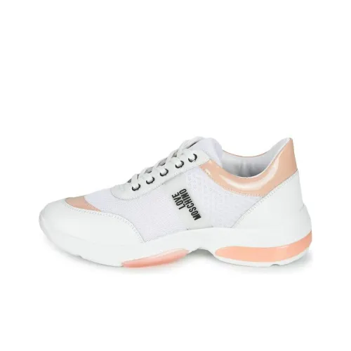 LOVE MOSCHINO Низкий топ Повседневная обувь Женская Белая Розовая