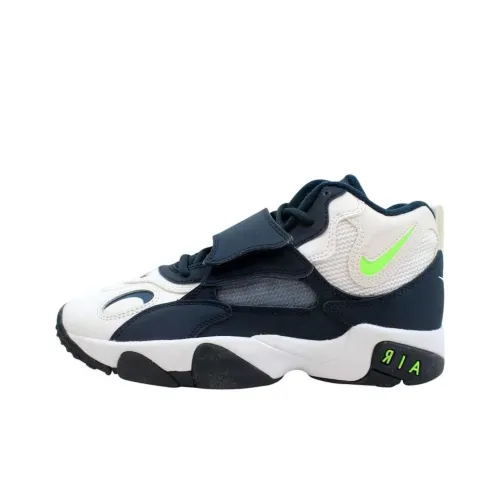 Nike Air Max Speed Turf Амортизация MID Топ Беговые кроссовки Морской синий Белый Подростки
