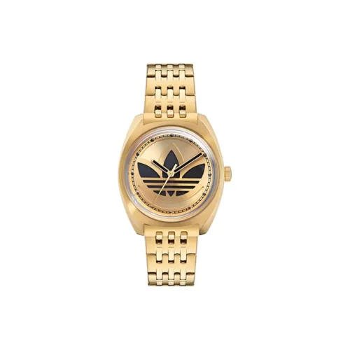 Adidas Originals Кварцевые часы механизм ремешок из нержавеющей стали 39 мм золотистый циферблат унисекс модель AOFH235092I