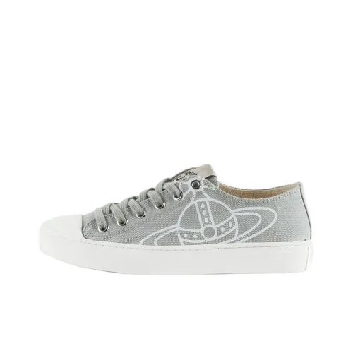 Vivienne Westwood Low-Top Canvas Shoes Gray Women's