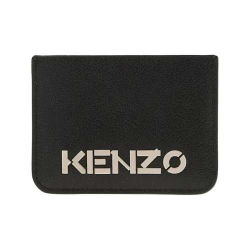 KENZO Держатель для карт из коровьей кожи Мужской Черный