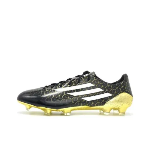 Adidas Adizero F50 FG Твердый Грунт Амортизация Износостойкие Футбольные Бутсы Мужские Черный Золото