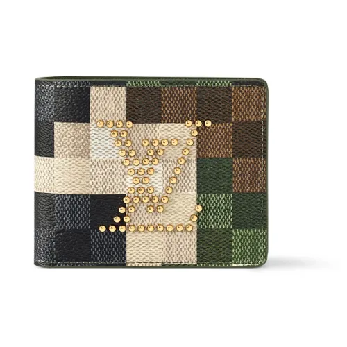 LOUIS VUITTON Покрытый холст Кошелек Мужской Зеленый