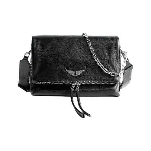 Zadig Voltaire Rocky Коровья кожа Одно плечо Через плечо Клатч Женский Черный