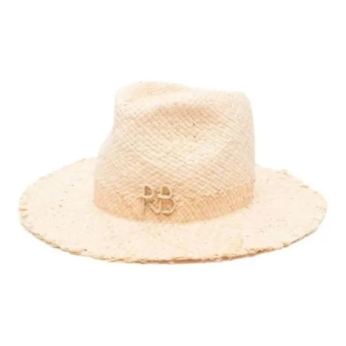RUSLAN BAGINSKIY Плетеная шляпа Женская Бежевая