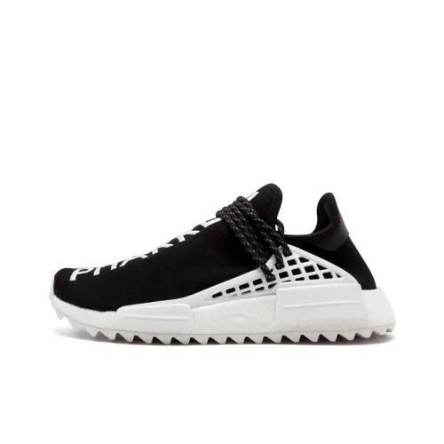 CHANEL X PHARRELL WILLIAMS x Adidas Originals Human Race NMD Slip-resistant Low Top Повседневная обувь Унисекс Черный Белый