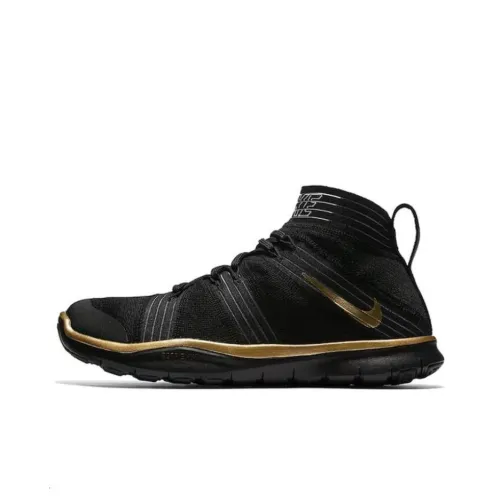 Nike Free Train Virtue Амортизация Износостойкий MID Топ Винтажные Баскетбольные Кроссовки Унисекс Черный