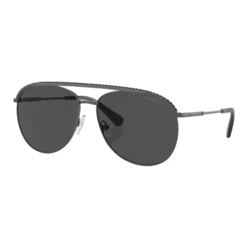 Swarovski Металл Aviator Солнцезащитные очки Мужской Черный