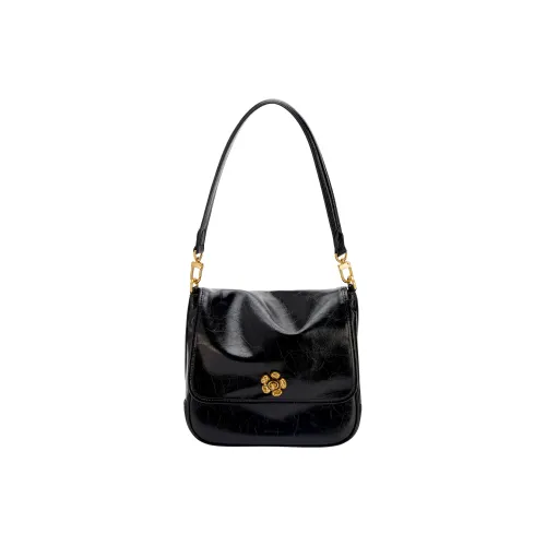 Simedin Сумка через плечо из коровьей кожи унисекс глубокий черный молочный белый