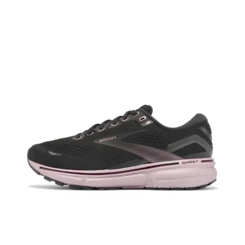 Brooks Ghost 15 D Wide Амортизация Износостойкий Низкий Топ Беговые кроссовки Женские Черный