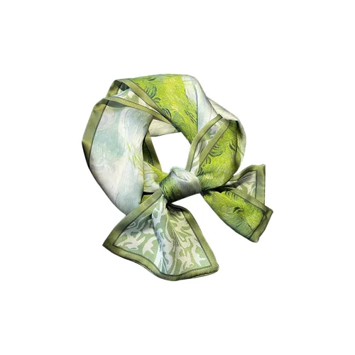 Youyoulan Шелковый шарф с полосой из волос женский