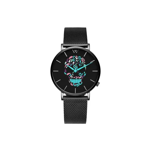 Welly Merck Кварцевый механизм ремешок из нержавеющей стали черный циферблат мужские часы модель WM002M 1