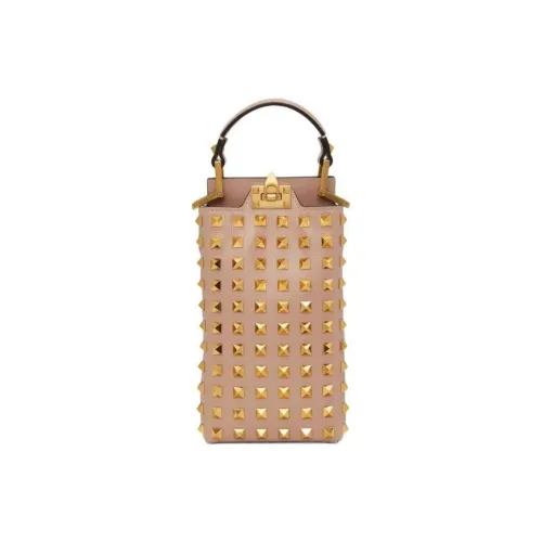 Valentino Натуральная кожа Чехол для телефона Мини Женский Мягкий Розовый